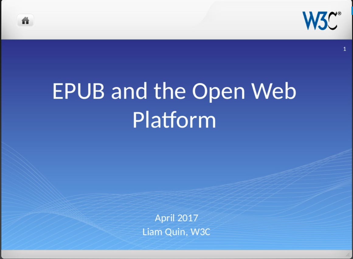 Epub and the Open Web Platform